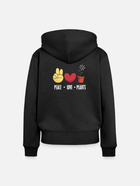 Garten- Und Pflanzenliebhaber Geschenke - Frauen Premium Bio Zip Hoodie - Schwarz