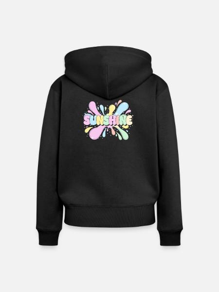 Sunshine Splash - Frauen Premium Bio Zip Hoodie - Schwarz