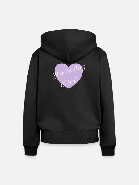 Birthday Girl – Celebration Design - Frauen Premium Bio Zip Hoodie - Schwarz