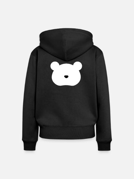 Polar Bear - Frauen Premium Bio Zip Hoodie - Schwarz