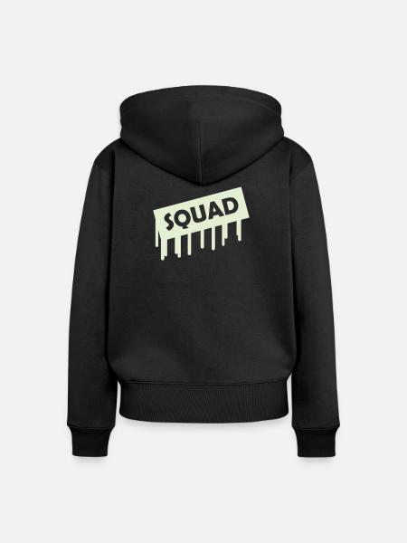 squad - Frauen Premium Bio Zip Hoodie - Schwarz