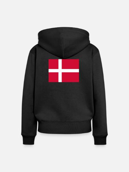 Dänemark - Frauen Premium Bio Zip Hoodie - Schwarz
