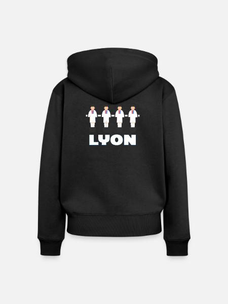 Lyon - Frauen Premium Bio Zip Hoodie - Schwarz
