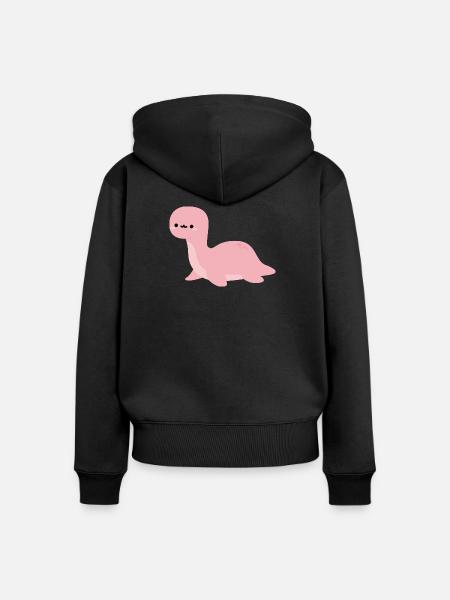Brontosaurus-Mundharmonika - Frauen Premium Bio Zip Hoodie - Schwarz