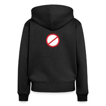 Forbidden Symbol Pattern - Women's Premium Organic Zip Hoodie - black - Back - Julia (174cm)