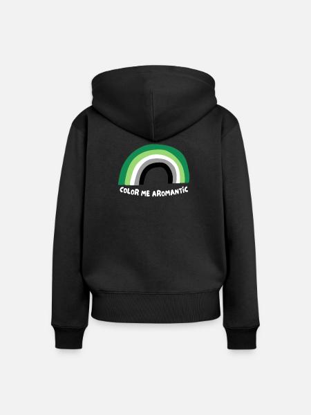 Malen Sie mich Aromantisch - Frauen Premium Bio Zip Hoodie - Schwarz