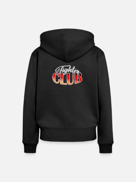 Fighter Club Shirt - Frauen Premium Bio Zip Hoodie - Schwarz