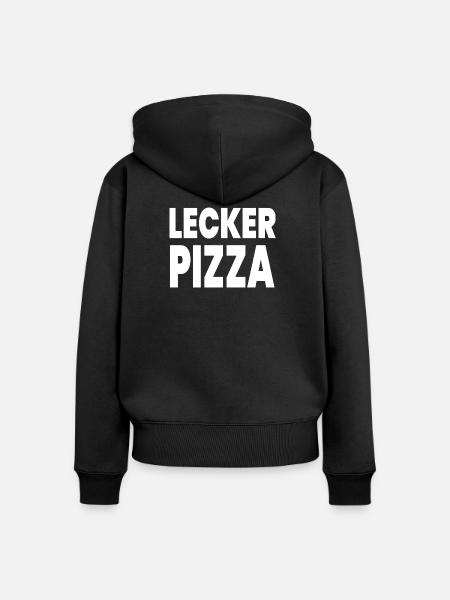 Pizza - Frauen Premium Bio Zip Hoodie - Schwarz