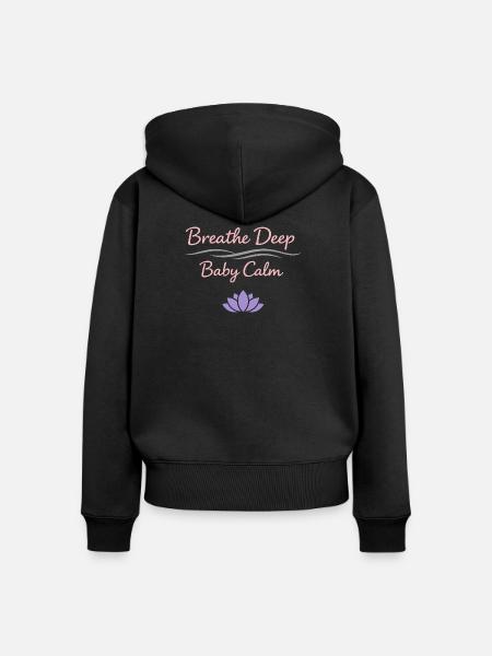 Vorgeburtliches Yoga Werdende Mutter - Frauen Premium Bio Zip Hoodie - Schwarz