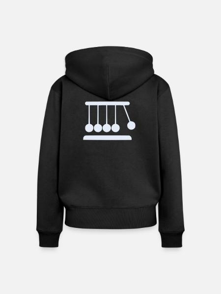 Pendel-Kinetik Minimalismus - Frauen Premium Bio Zip Hoodie - Schwarz