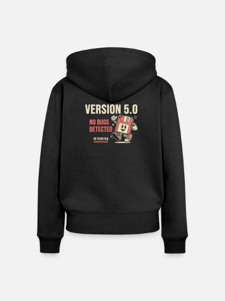 50th Birthday Programmer Version 5.0 - Frauen Premium Bio Zip Hoodie - Schwarz
