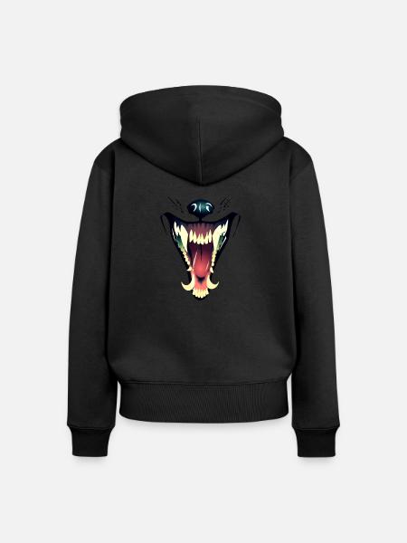 WereWHAT?! - Frauen Premium Bio Zip Hoodie - Schwarz