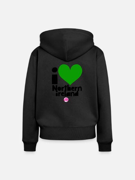 Northern Ireland - Women's Premium Organic Zip Hoodie - black