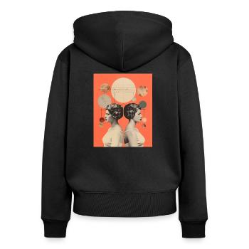 Gemini - Women's Premium Organic Zip Hoodie - black - Back - Julia (174cm)