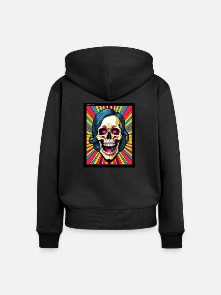 gedankenstürme one - Frauen Premium Bio Zip Hoodie - Schwarz