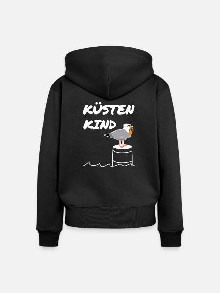 Kuesten Kind - Frauen Premium Bio Zip Hoodie - Schwarz