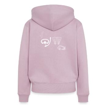 Scuba diving - gift idea - Women's Premium Organic Zip Hoodie - dusky pink - Back - Julia (174cm)