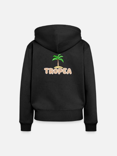 Tropea als Urlaub - Frauen Premium Bio Zip Hoodie - Schwarz
