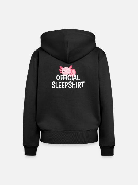 Axolotl - Frauen Premium Bio Zip Hoodie - Schwarz