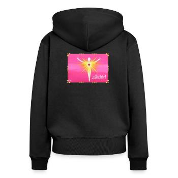 Leuchte - Mai 2025 - Sonja Ariel von Staden - Frauen Premium Bio Zip Hoodie - Schwarz - Hinten - Julia (174cm)