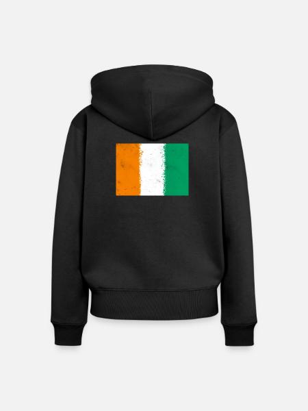 Flagge von Côte d'Ivoire - Frauen Premium Bio Zip Hoodie - Schwarz