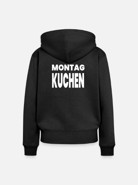 Kuchen - Frauen Premium Bio Zip Hoodie - Schwarz