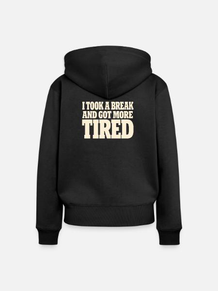 Ausgebrannter Millennial, Müder Erwachsener, - Frauen Premium Bio Zip Hoodie - Schwarz