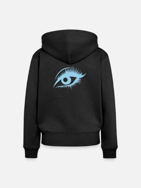 auge - Frauen Premium Bio Zip Hoodie - Schwarz