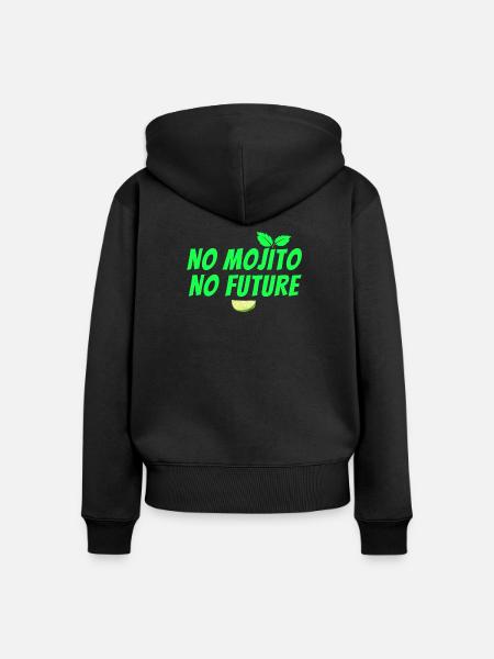 Mojito, Cocktail, Mojito-Fächer, Rum - Frauen Premium Bio Zip Hoodie - Schwarz