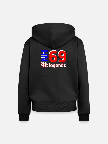 NH69 - Frauen Premium Bio Zip Hoodie - Schwarz