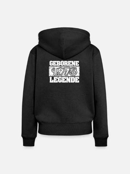 1975 - Frauen Premium Bio Zip Hoodie - Schwarz