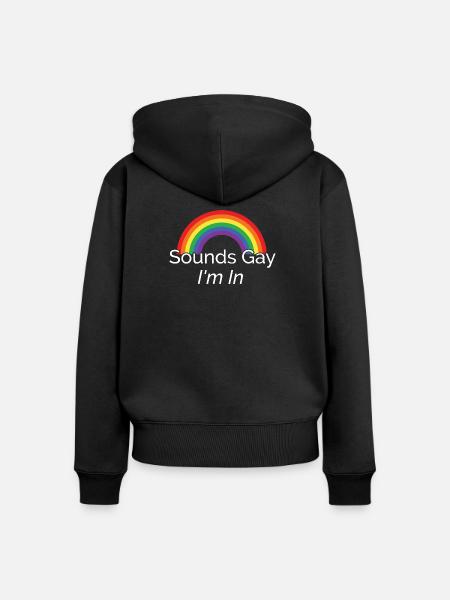 Lebendiges Regenbogen-Pride-Design - Frauen Premium Bio Zip Hoodie - Schwarz