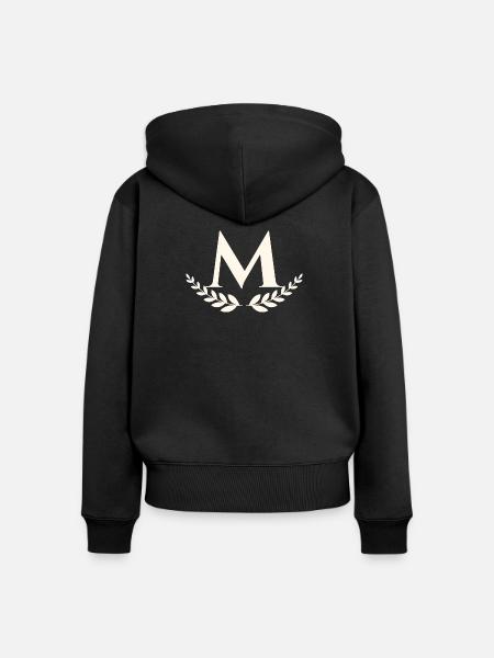 M - Frauen Premium Bio Zip Hoodie - Schwarz