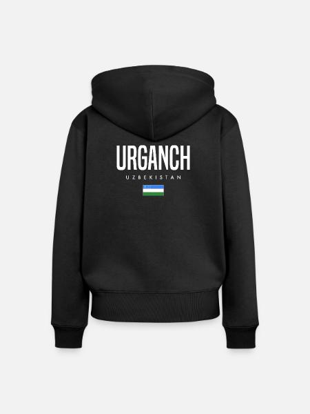 Urganch Usbekistan - Frauen Premium Bio Zip Hoodie - Schwarz