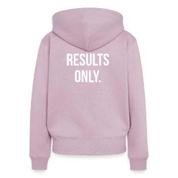 RESULTS ONLY. | Greyline Official - Women's Premium Organic Zip Hoodie - dusky pink - Back - Julia (174cm)