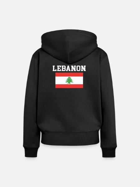 Libanon - Frauen Premium Bio Zip Hoodie - Schwarz