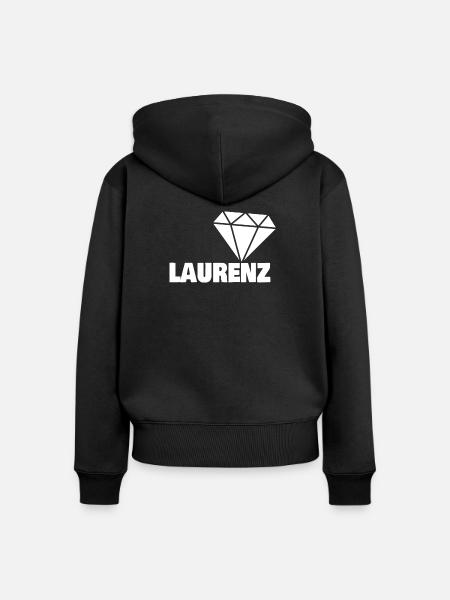 Geschenk für Laurenz - Frauen Premium Bio Zip Hoodie - Schwarz