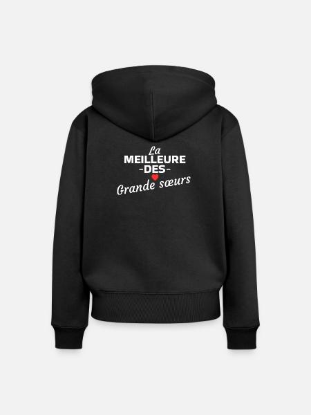 Das Beste von Big Sisters - Frauen Premium Bio Zip Hoodie - Schwarz