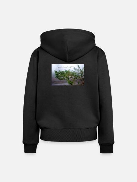 fabiolous world Regenzeit - Frauen Premium Bio Zip Hoodie - Schwarz