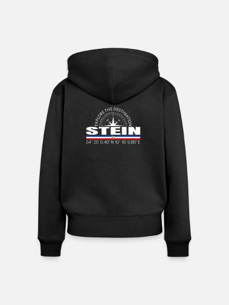 Stein - Frauen Premium Bio Zip Hoodie - Schwarz