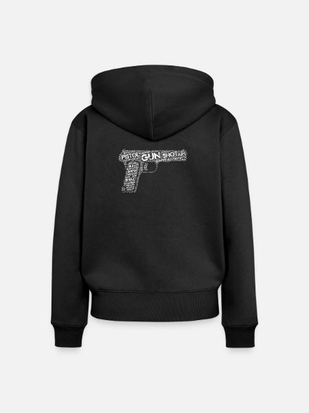 Pistolenpistole - Frauen Premium Bio Zip Hoodie - Schwarz