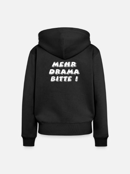 Drama - Frauen Premium Bio Zip Hoodie - Schwarz