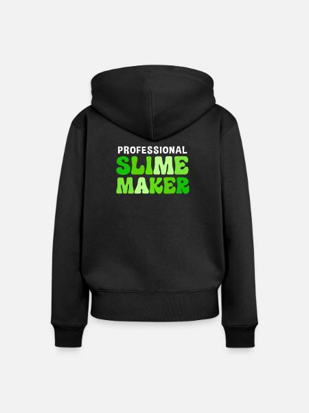 Schleimig Schleim Slime - Frauen Premium Bio Zip Hoodie - Schwarz