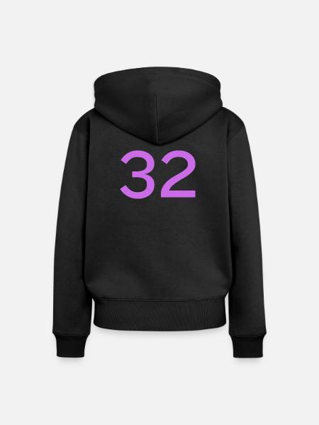 32 - Frauen Premium Bio Zip Hoodie - Schwarz