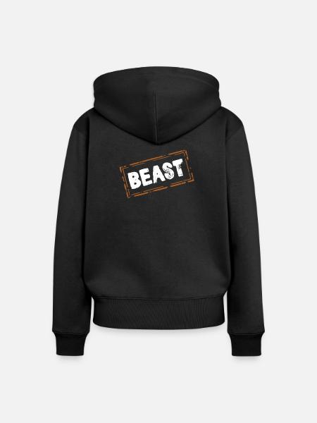 Beast - Frauen Premium Bio Zip Hoodie - Schwarz