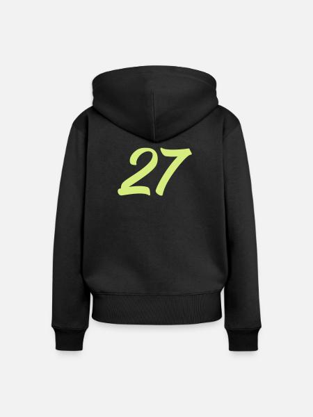 27- - Frauen Premium Bio Zip Hoodie - Schwarz