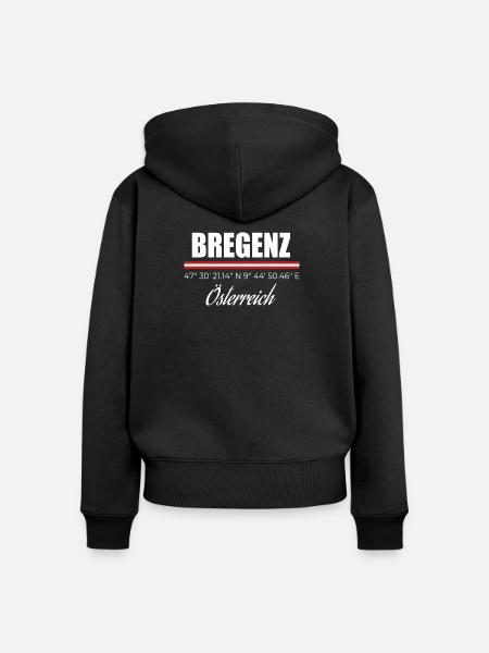 Bregenz - Frauen Premium Bio Zip Hoodie - Schwarz