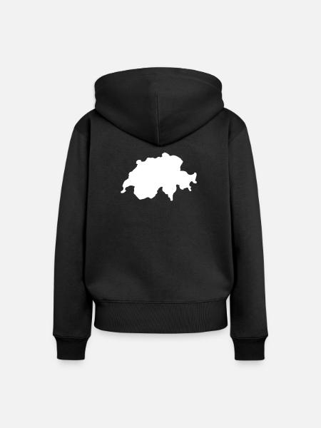 Schweiz Land Swiss - Frauen Premium Bio Zip Hoodie - Schwarz