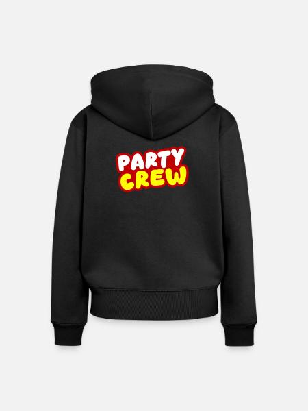 Party Crew Bunt - Frauen Premium Bio Zip Hoodie - Schwarz