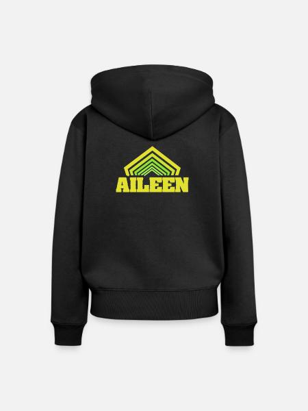 Frauenname Aileen - Frauen Premium Bio Zip Hoodie - Schwarz
